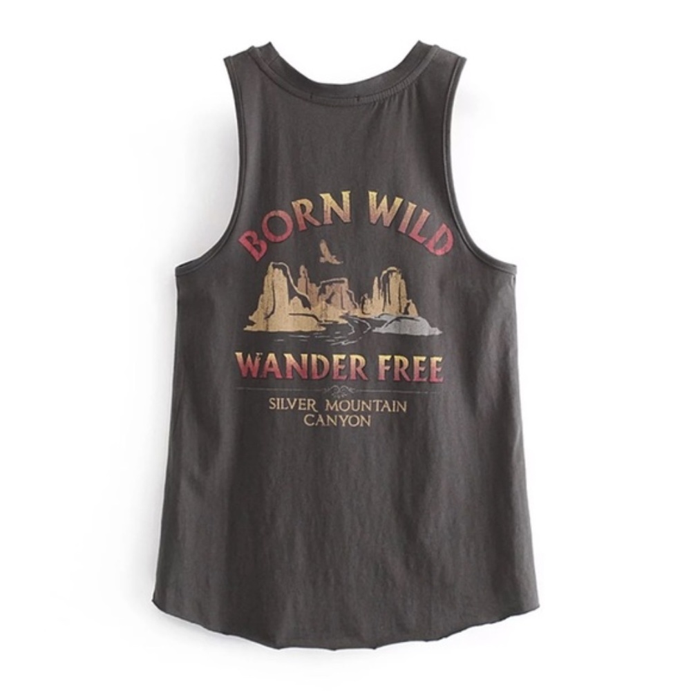 SOLD OUT Ride Until Dusk Unicorn Graphic Boho Tank Top - Picture 2 of 4
